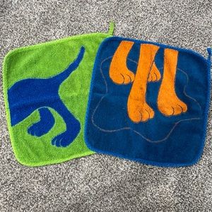 Set of 2 Dog Wash Cloths